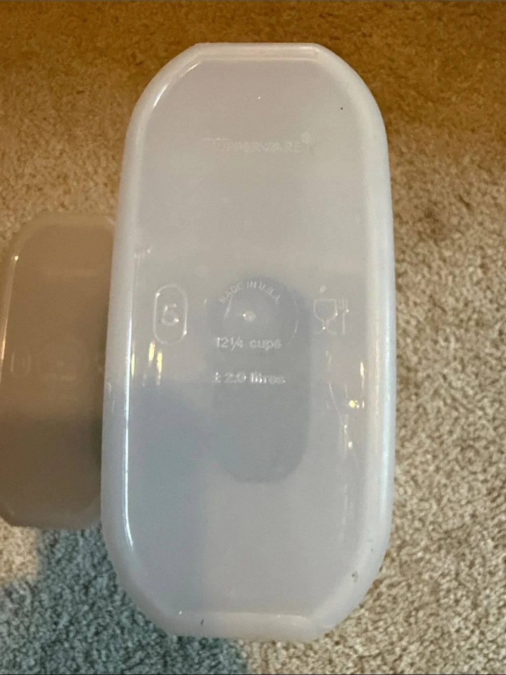 Tupperware Food Storage Container Set with Dark Green Lids - 2 Piece